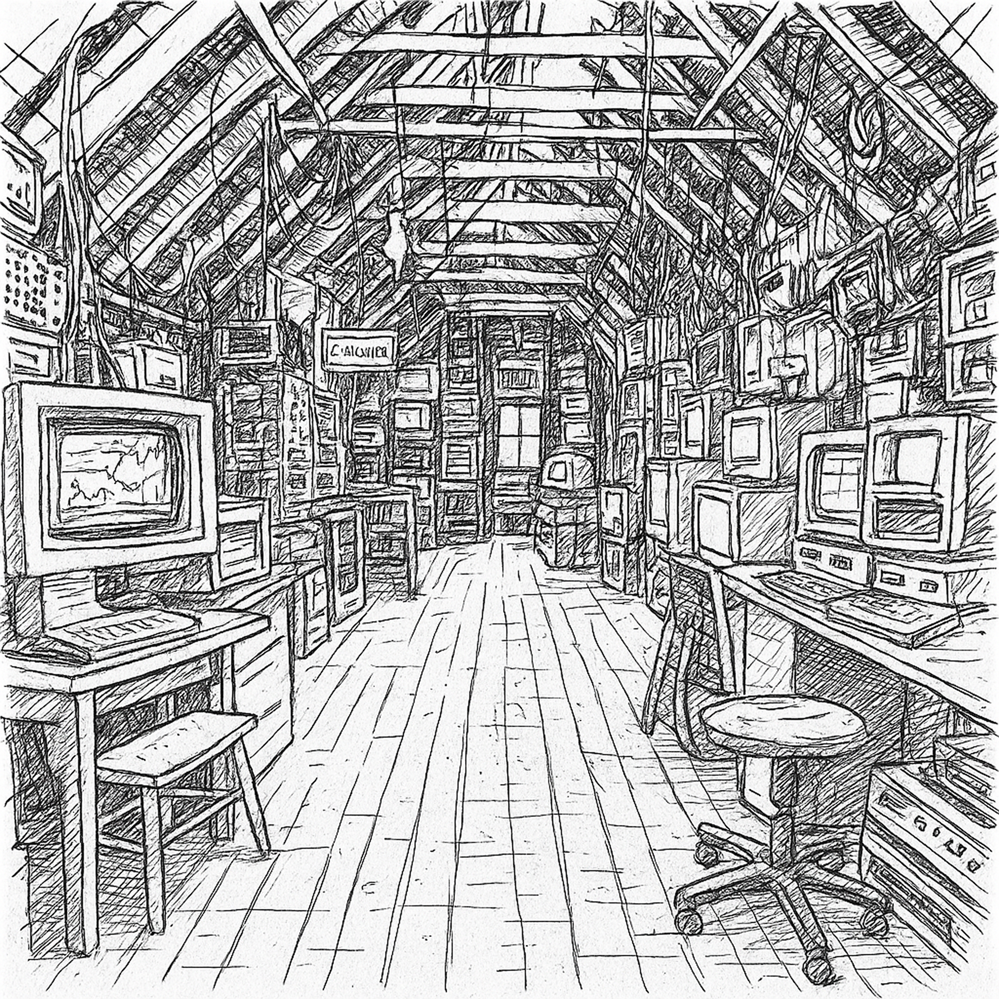 Server room of networked equipment symbolizing extensible infrastructure.