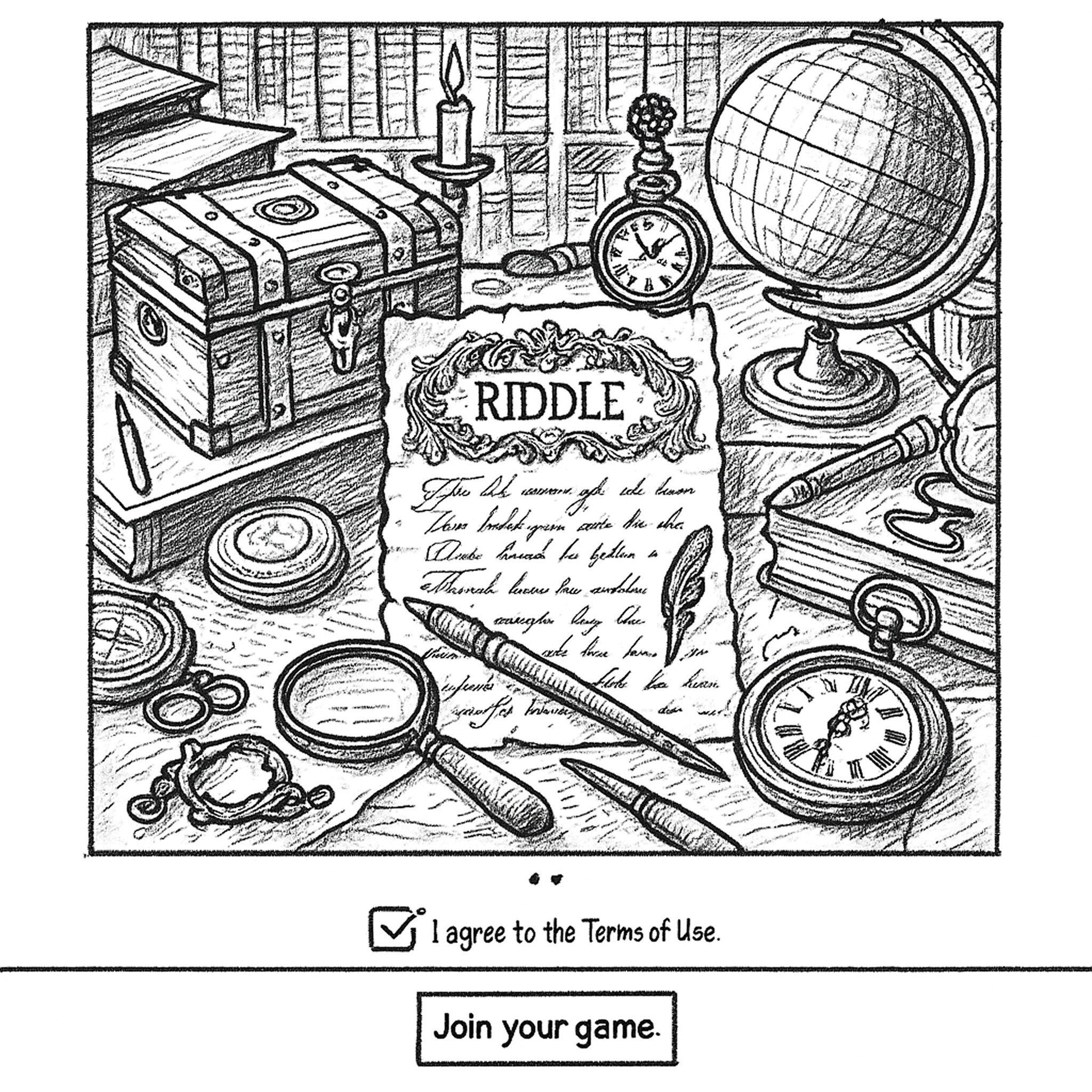 Dialog box prompting players to accept custom Terms of Use before joining.