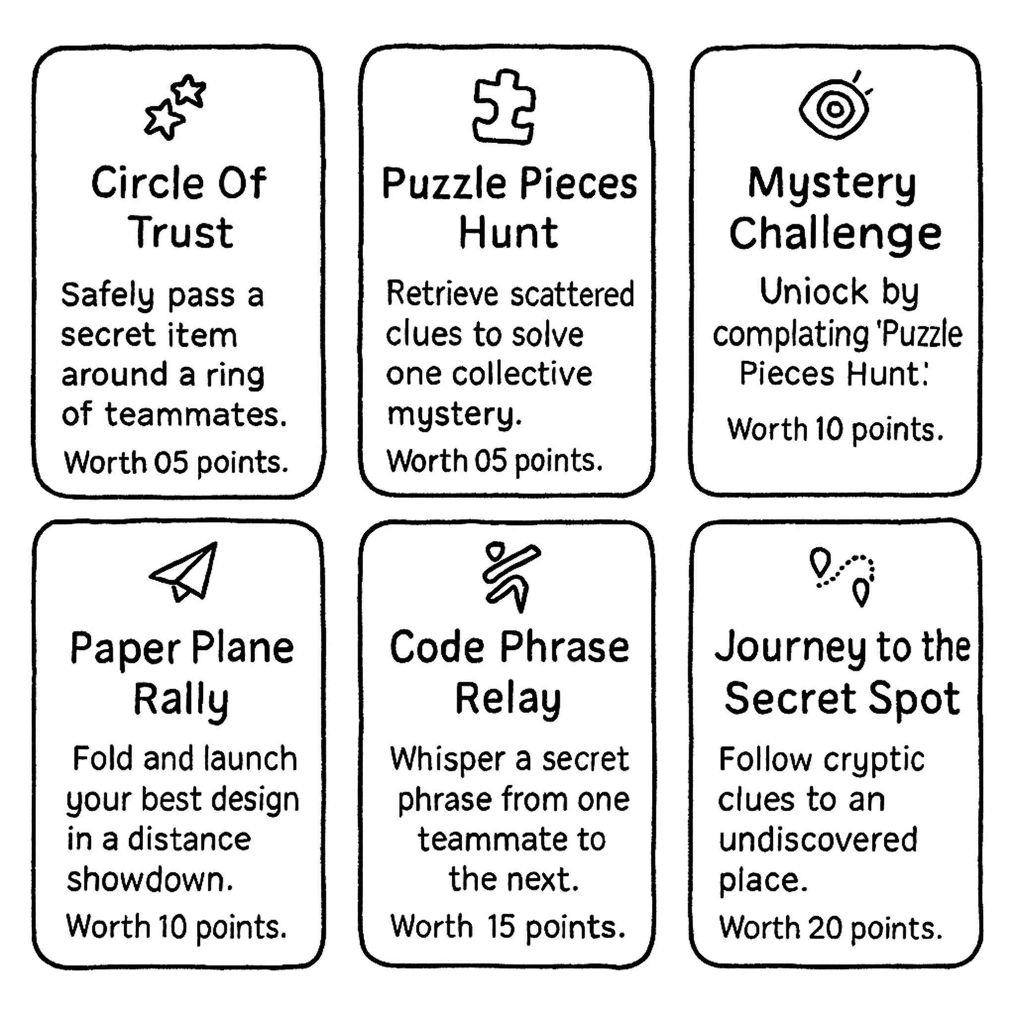 Mobile bingo card interface filled with challenge tiles.