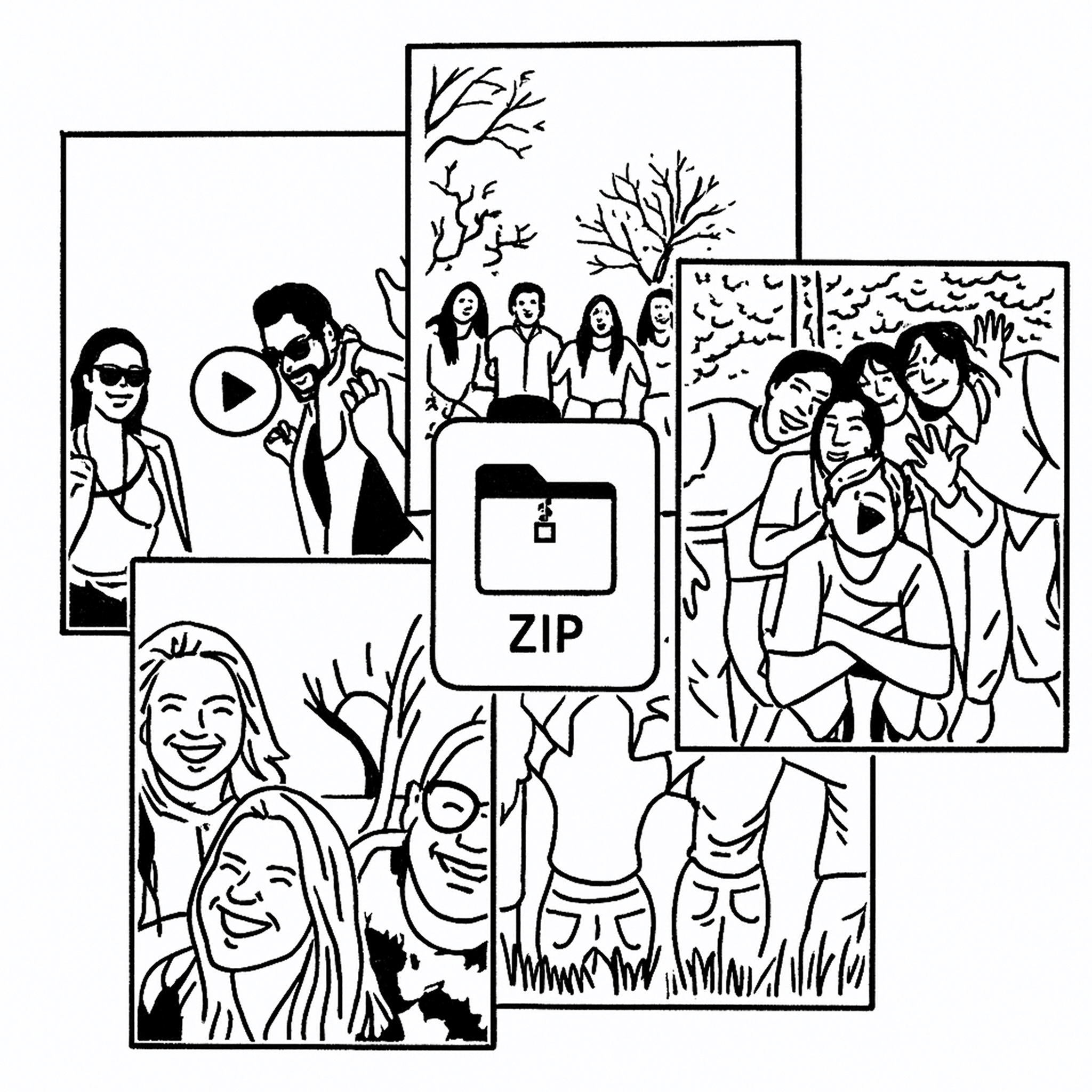 Stack of high-resolution photos and videos ready for download.