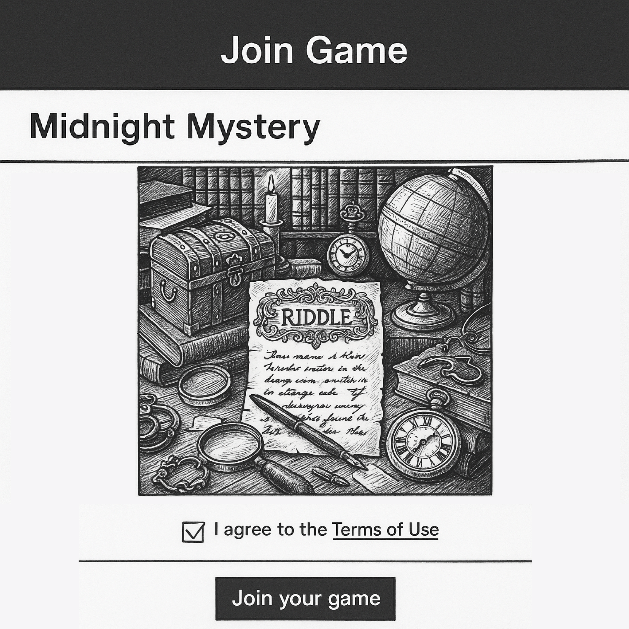 Player-app home screen displaying a fully customized game.